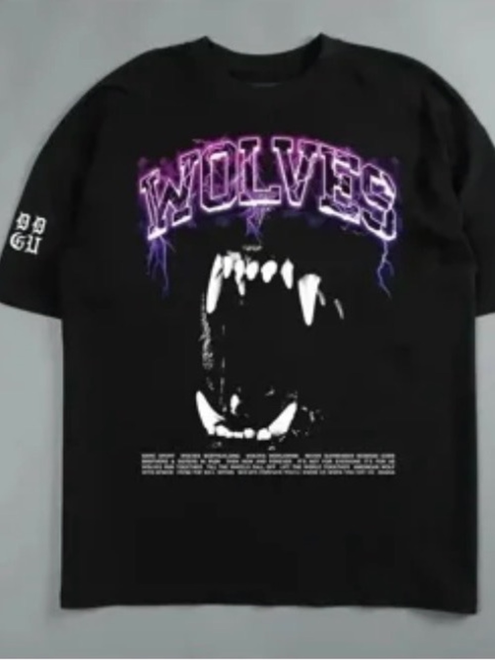 Darc Sport Open mouth Tee with Purple Lightning Text